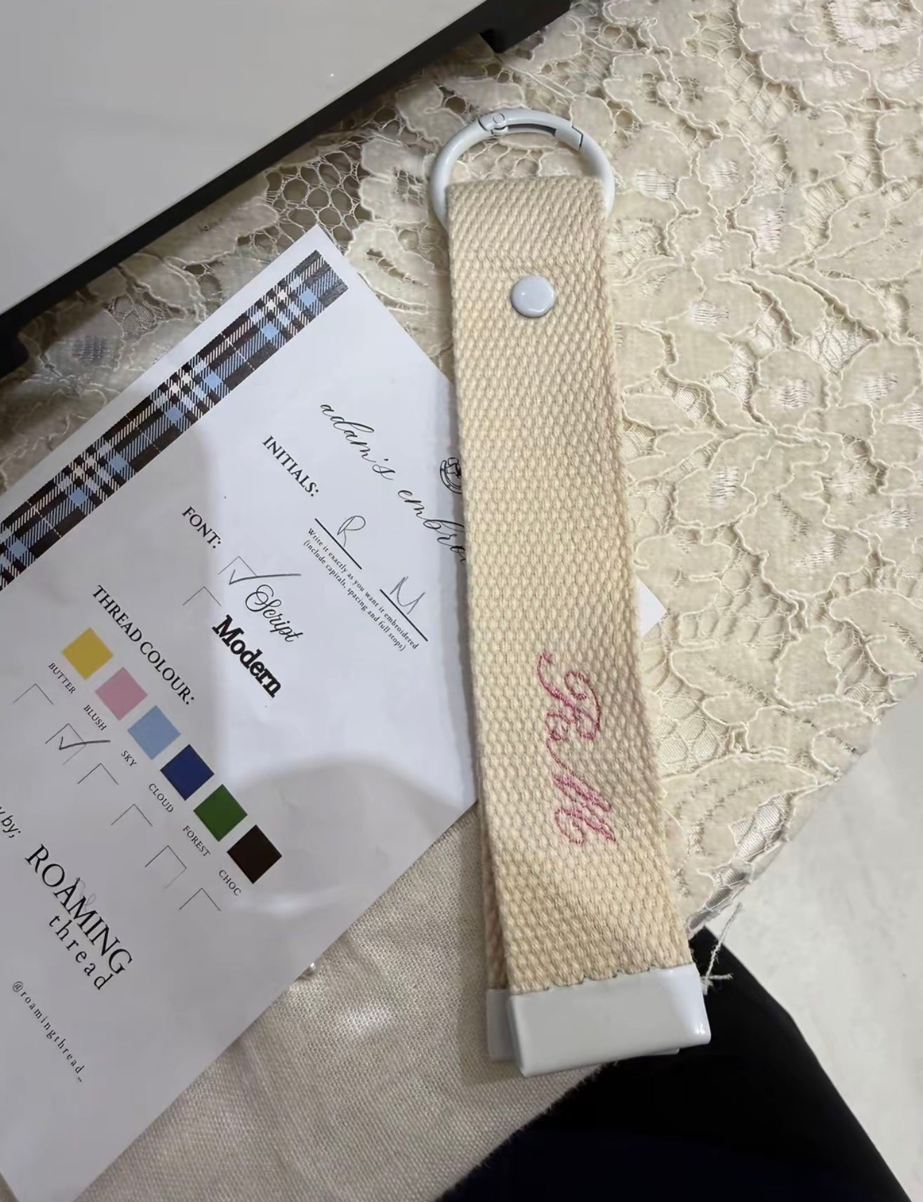 Custom Fabric Keyring