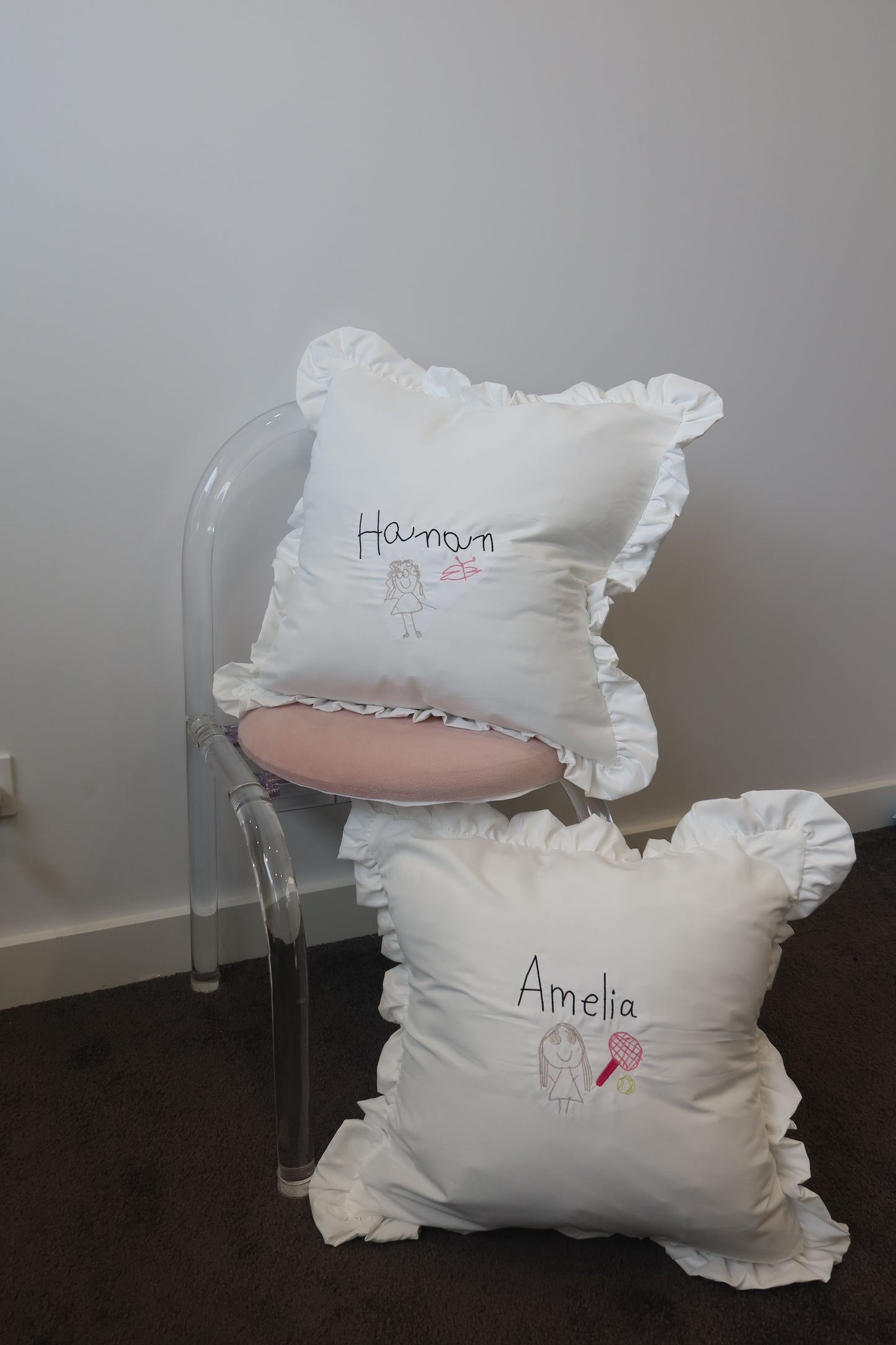 Personalised Ruffle Cushion Cover