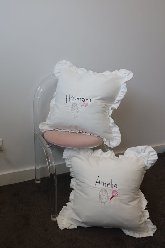 Personalised Ruffle Cushion Cover
